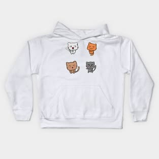 Kawaii Kitties Sticker Pack Kids Hoodie